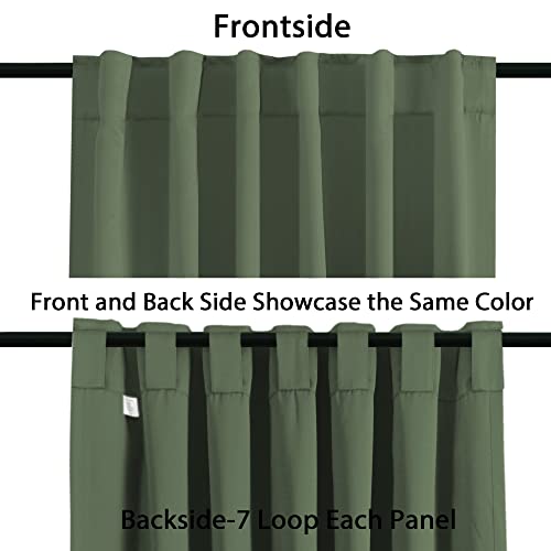 Blackout Thermal Insulated Room Darkening Back Tab/Rod Pocket Solid Color Curtains