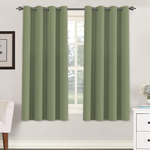 Blackout Thermal Insulated Grommet Solid Color Curtains