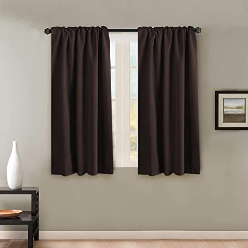 Blackout Thermal Insulated Room Darkening Back Tab/Rod Pocket Solid Color Curtains