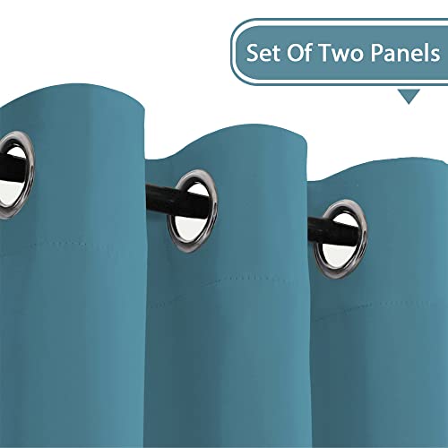 Blackout Thermal Insulated Grommet Solid Color Curtains