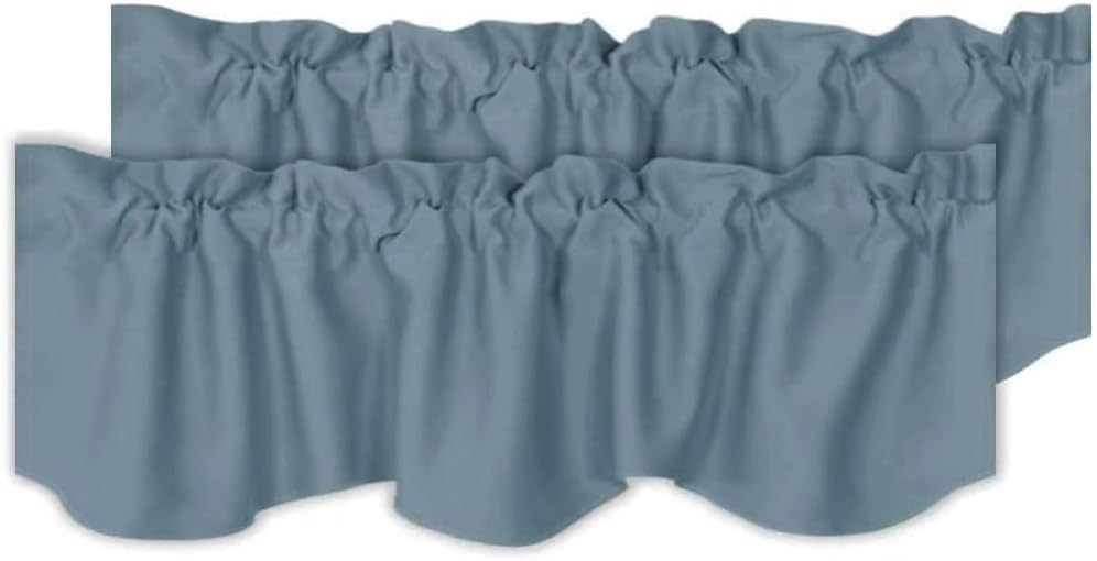 Blackout Rod Pocket Window Valance Solid Curtains
