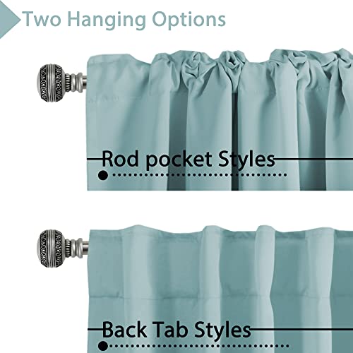 Blackout Thermal Insulated Room Darkening Back Tab/Rod Pocket Solid Color Curtains