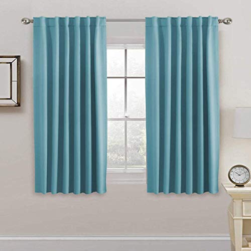 Blackout Thermal Insulated Room Darkening Back Tab/Rod Pocket Solid Color Curtains