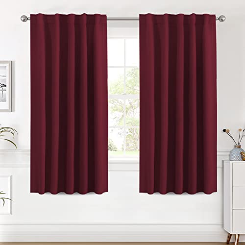 Blackout Thermal Insulated Room Darkening Back Tab/Rod Pocket Solid Color Curtains