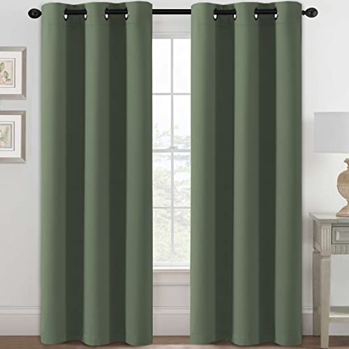 Blackout Thermal Insulated Grommet Solid Color Curtains