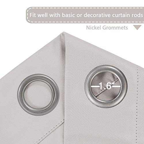 Blackout Thermal Insulated Grommet Solid Color Curtains