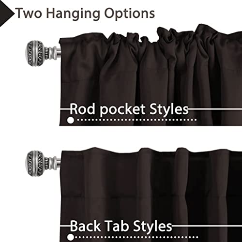 Blackout Thermal Insulated Room Darkening Back Tab/Rod Pocket Solid Color Curtains