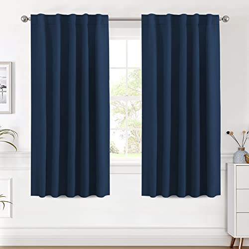 Blackout Thermal Insulated Room Darkening Back Tab/Rod Pocket Solid Color Curtains