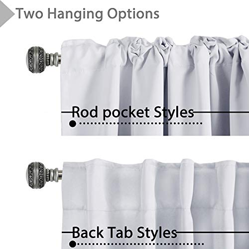 Blackout Thermal Insulated Room Darkening Back Tab/Rod Pocket Solid Color Curtains