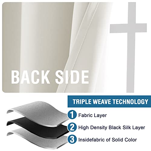 Blackout Thermal Insulated Room Darkening Back Tab/Rod Pocket Solid Color Curtains