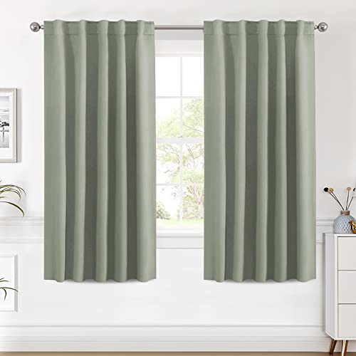 Blackout Thermal Insulated Room Darkening Back Tab/Rod Pocket Solid Color Curtains