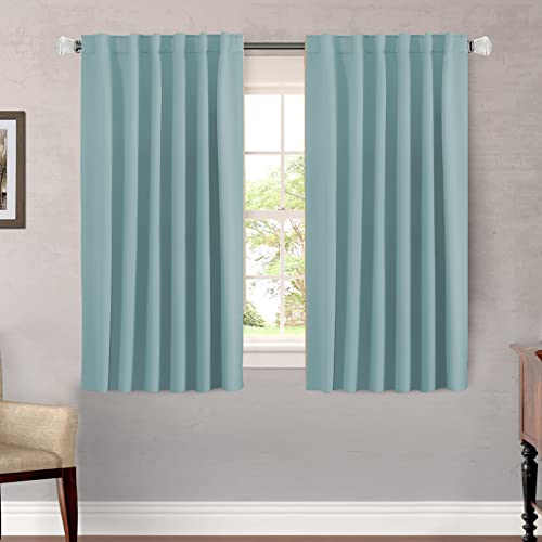 Blackout Thermal Insulated Room Darkening Back Tab/Rod Pocket Solid Color Curtains