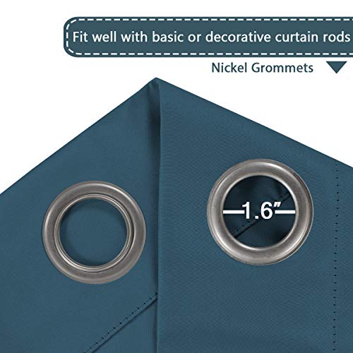 Blackout Thermal Insulated Grommet Solid Color Curtains