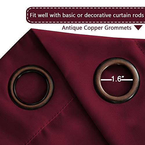 Blackout Thermal Insulated Grommet Solid Color Curtains