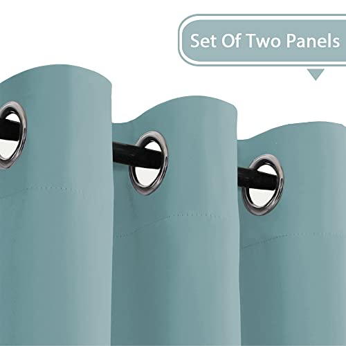 Blackout Thermal Insulated Grommet Solid Color Curtains