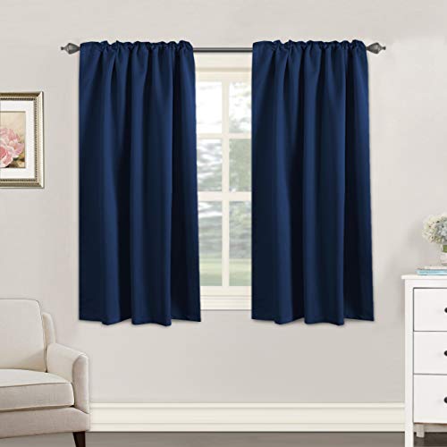 Blackout Thermal Insulated Room Darkening Back Tab/Rod Pocket Solid Color Curtains