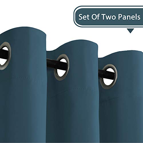Blackout Thermal Insulated Grommet Solid Color Curtains
