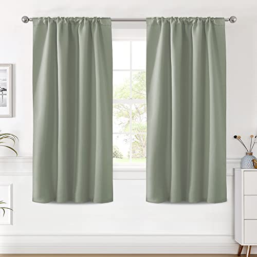 Blackout Thermal Insulated Room Darkening Back Tab/Rod Pocket Solid Color Curtains