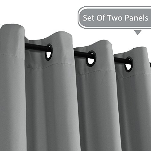 Blackout Thermal Insulated Grommet Solid Color Curtains