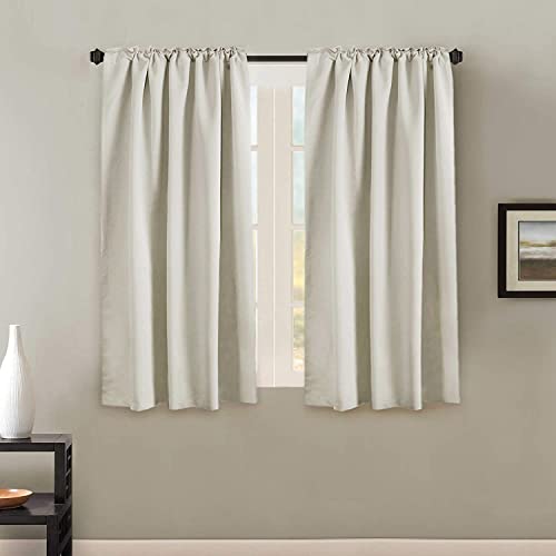 Blackout Thermal Insulated Room Darkening Back Tab/Rod Pocket Solid Color Curtains