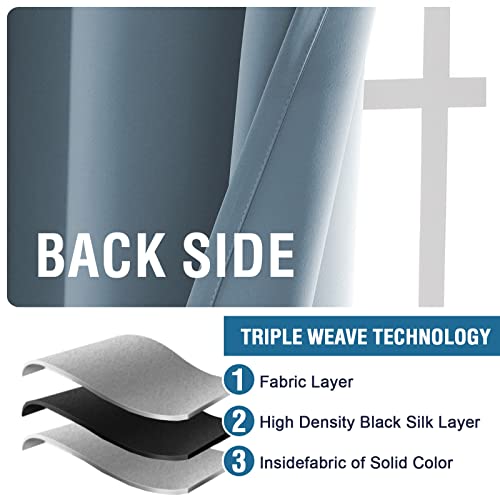 Blackout Thermal Insulated Room Darkening Back Tab/Rod Pocket Solid Color Curtains