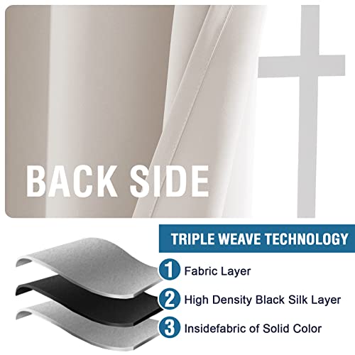 Blackout Thermal Insulated Room Darkening Back Tab/Rod Pocket Solid Color Curtains