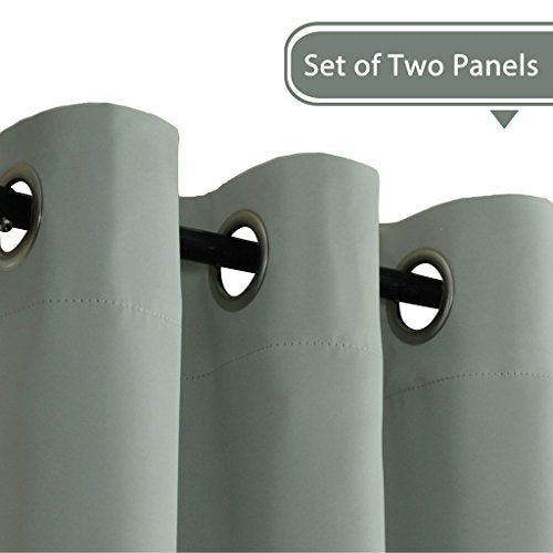 Blackout Thermal Insulated Grommet Solid Color Curtains