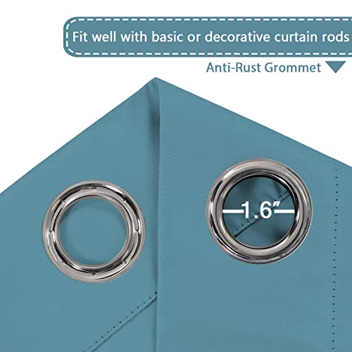 Blackout Thermal Insulated Grommet Solid Color Curtains