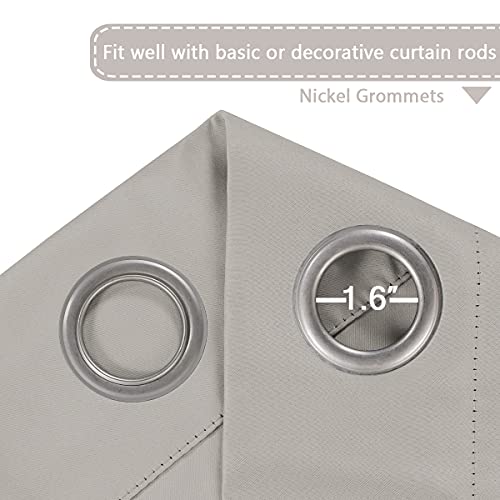 Blackout Thermal Insulated Grommet Solid Color Curtains