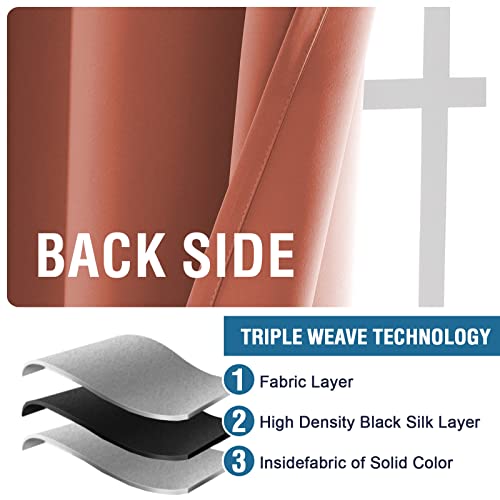 Blackout Thermal Insulated Room Darkening Back Tab/Rod Pocket Solid Color Curtains