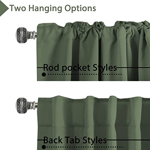 Blackout Thermal Insulated Room Darkening Back Tab/Rod Pocket Solid Color Curtains