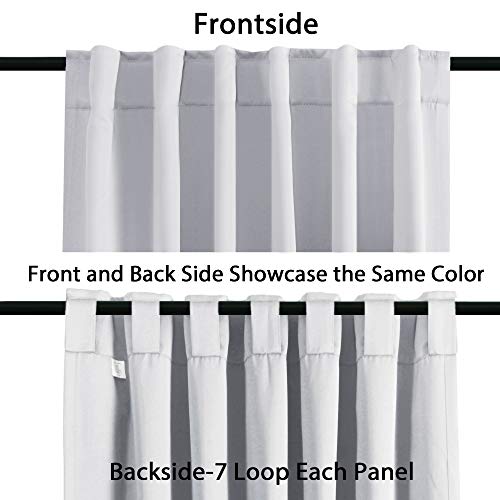 Blackout Thermal Insulated Room Darkening Back Tab/Rod Pocket Solid Color Curtains