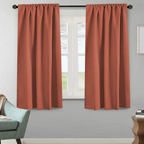 Blackout Thermal Insulated Room Darkening Back Tab/Rod Pocket Solid Color Curtains