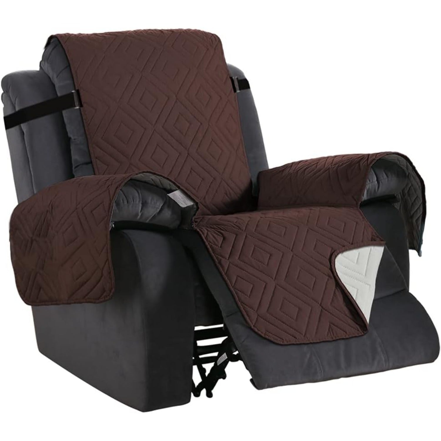 Reversible Furniture Protector Anti-Slip Water Resistant 2" Elastic Straps Couch Covers
