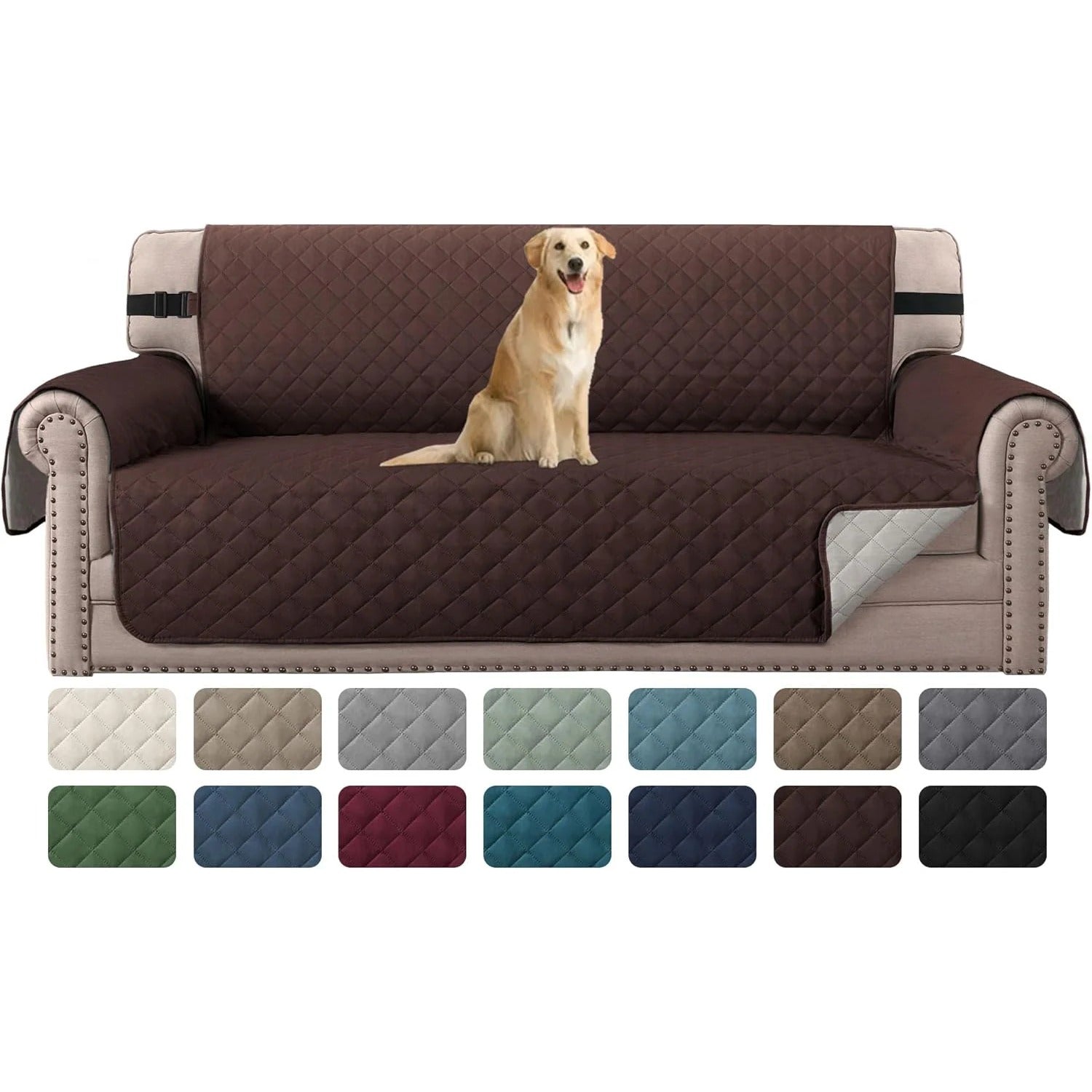 Reversible Chair Covers Water Repellent Chair Slipcover for Dogs Pets Furniture Protector