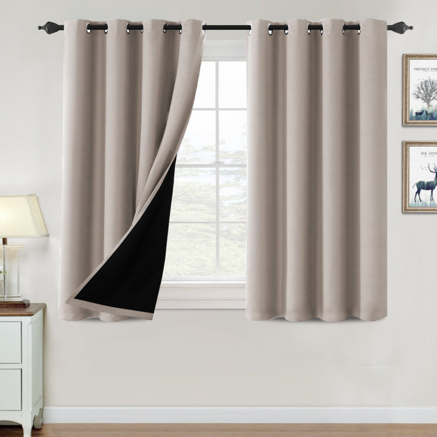 ?special discount?100% Blackout Thermal Insulated Blackout Curtains for Bedroom