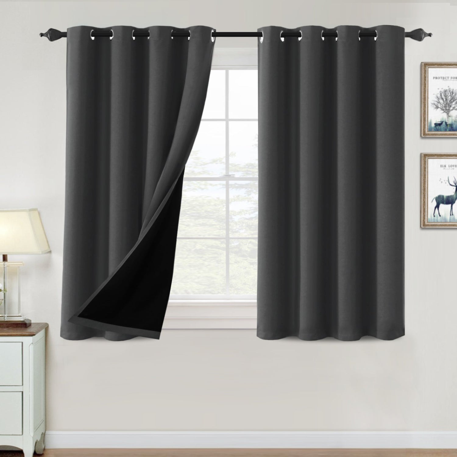 ?special discount?100% Blackout Thermal Insulated Blackout Curtains for Bedroom