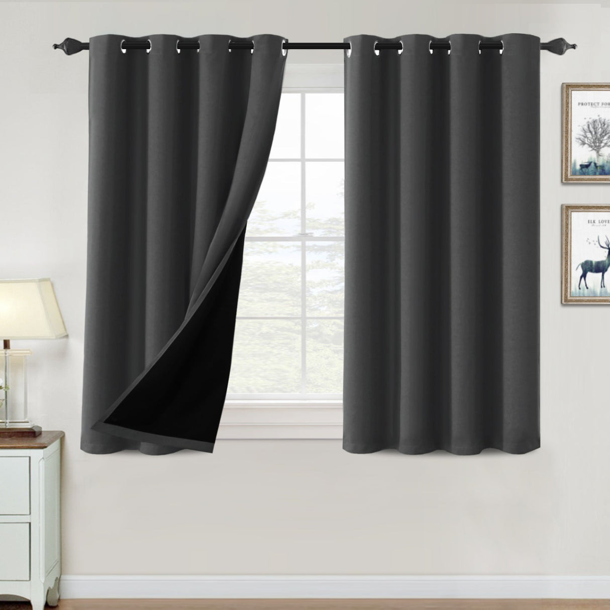 ?special discount?100% Blackout Thermal Insulated Blackout Curtains for Bedroom