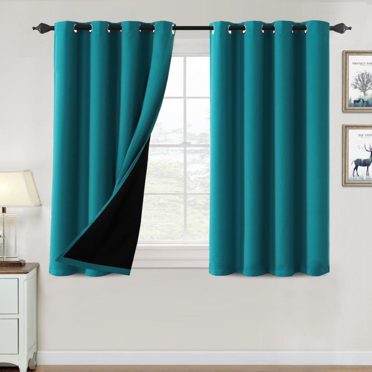 ?special discount?100% Blackout Thermal Insulated Blackout Curtains for Bedroom