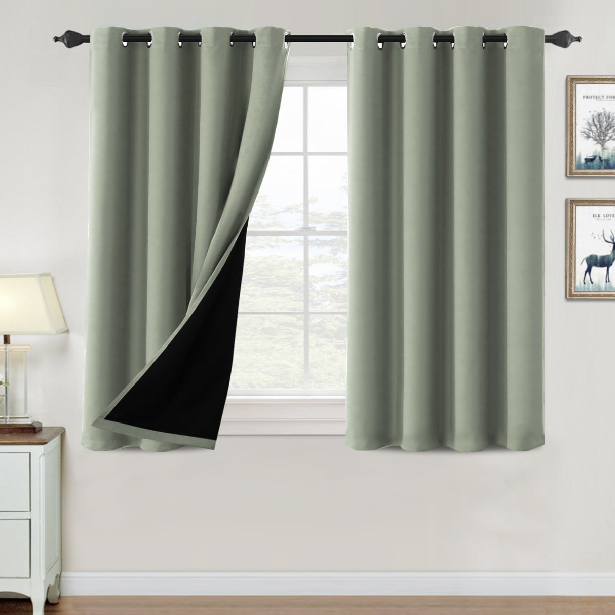 ?special discount?100% Blackout Thermal Insulated Blackout Curtains for Bedroom