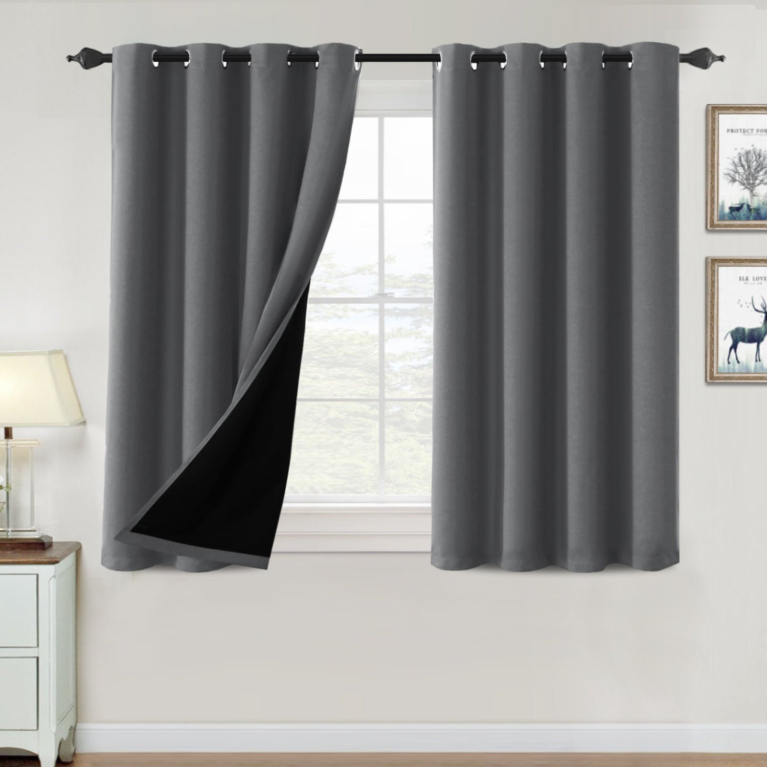 ?special discount?100% Blackout Thermal Insulated Blackout Curtains for Bedroom