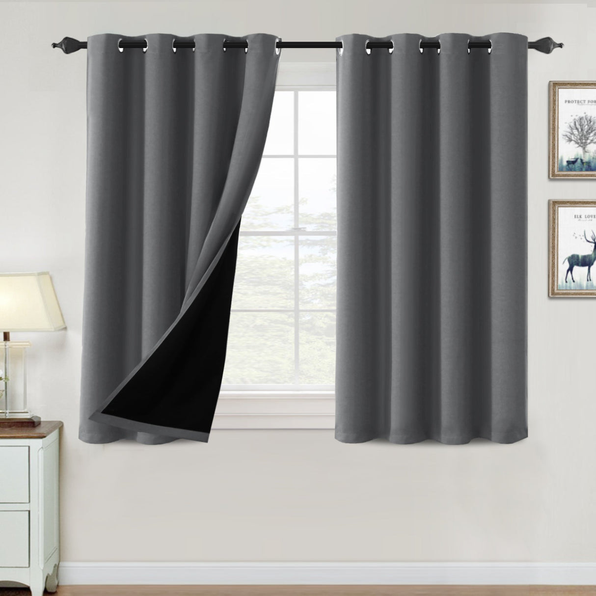 ?special discount?100% Blackout Thermal Insulated Blackout Curtains for Bedroom