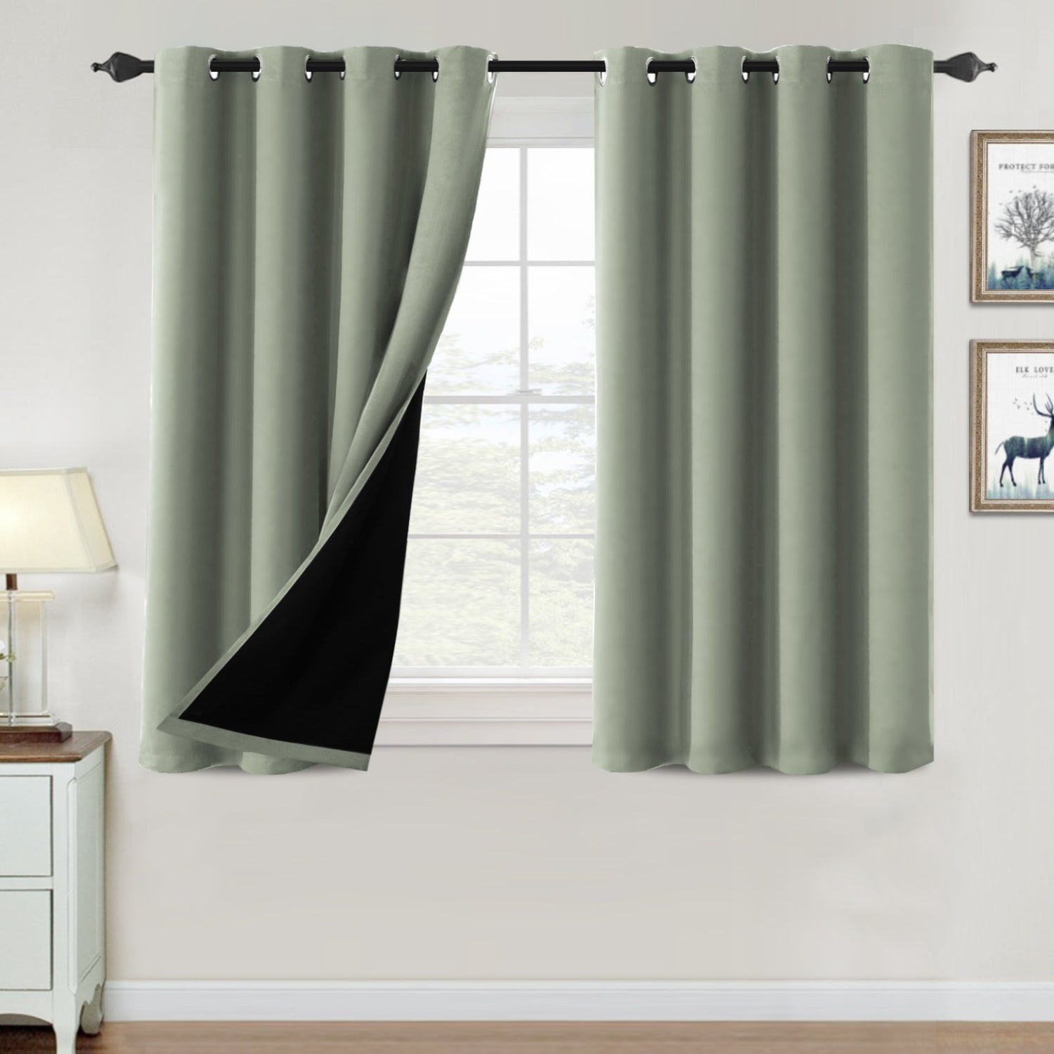 ?special discount?100% Blackout Thermal Insulated Blackout Curtains for Bedroom