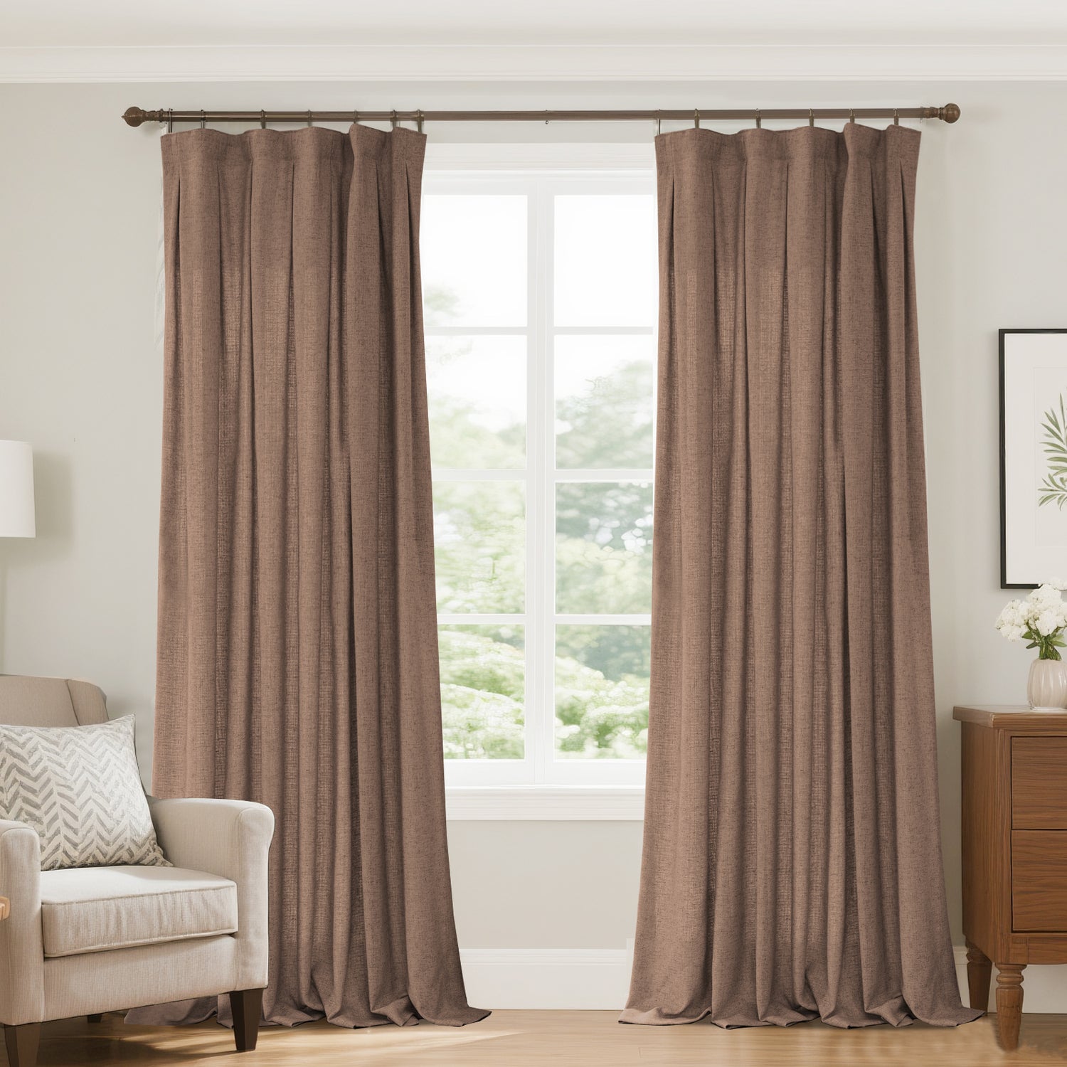 Marisel Faux LInen Heavyweight curtains