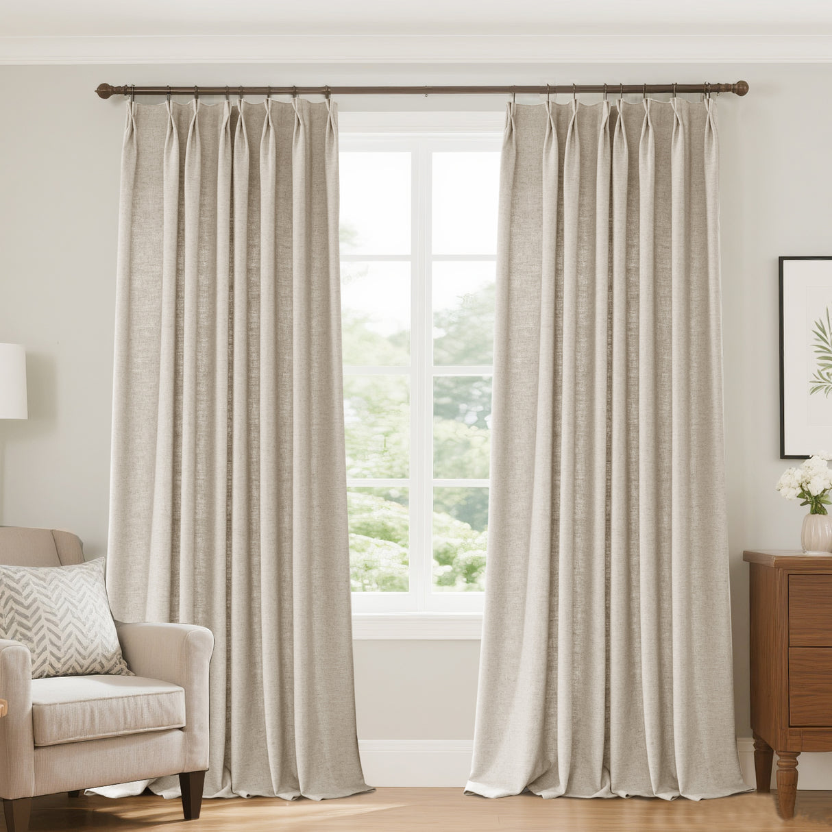 Draxis Textured Blended Linen Curtains