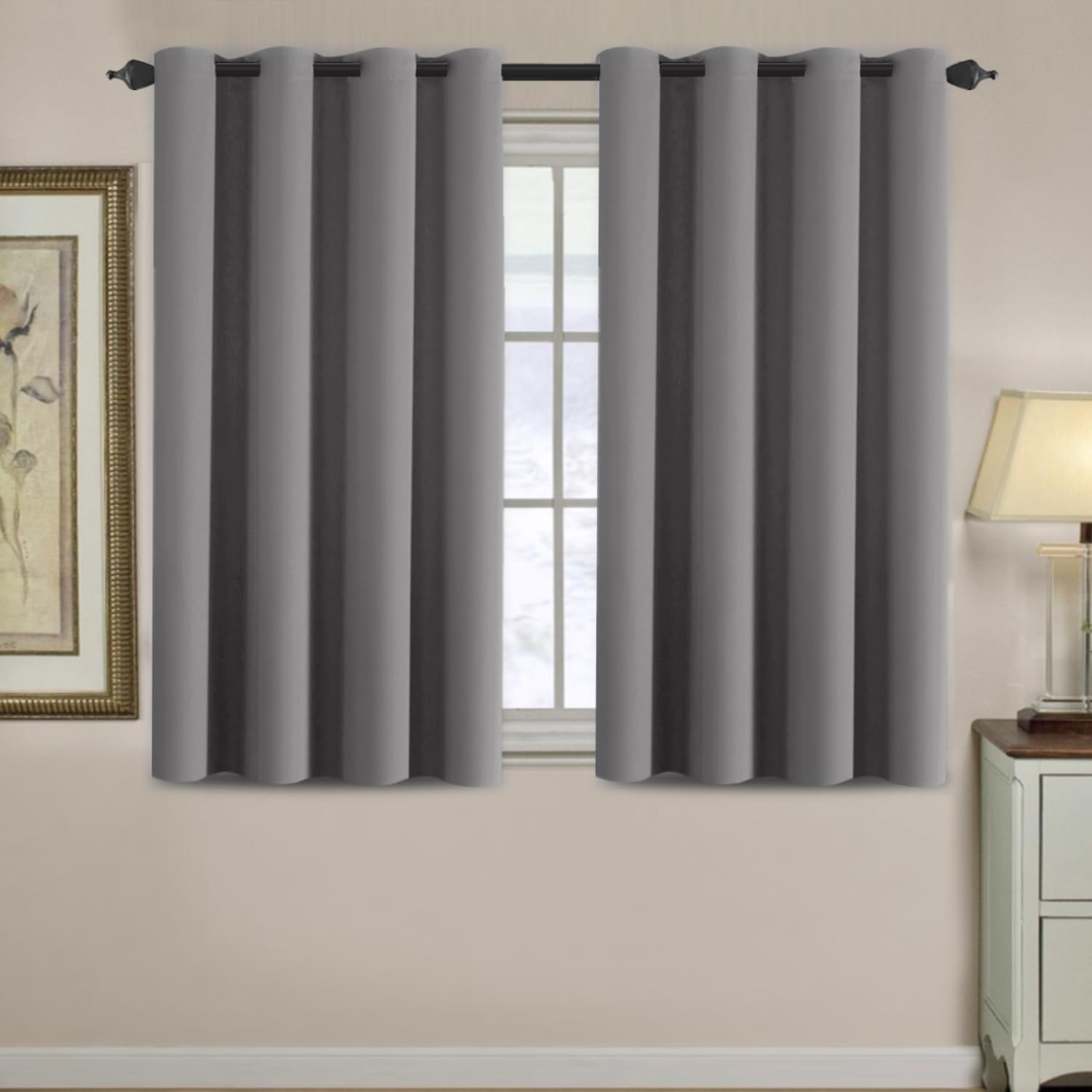 Light Blocking Thermal Insulated Curtain Grommet Top One Panel