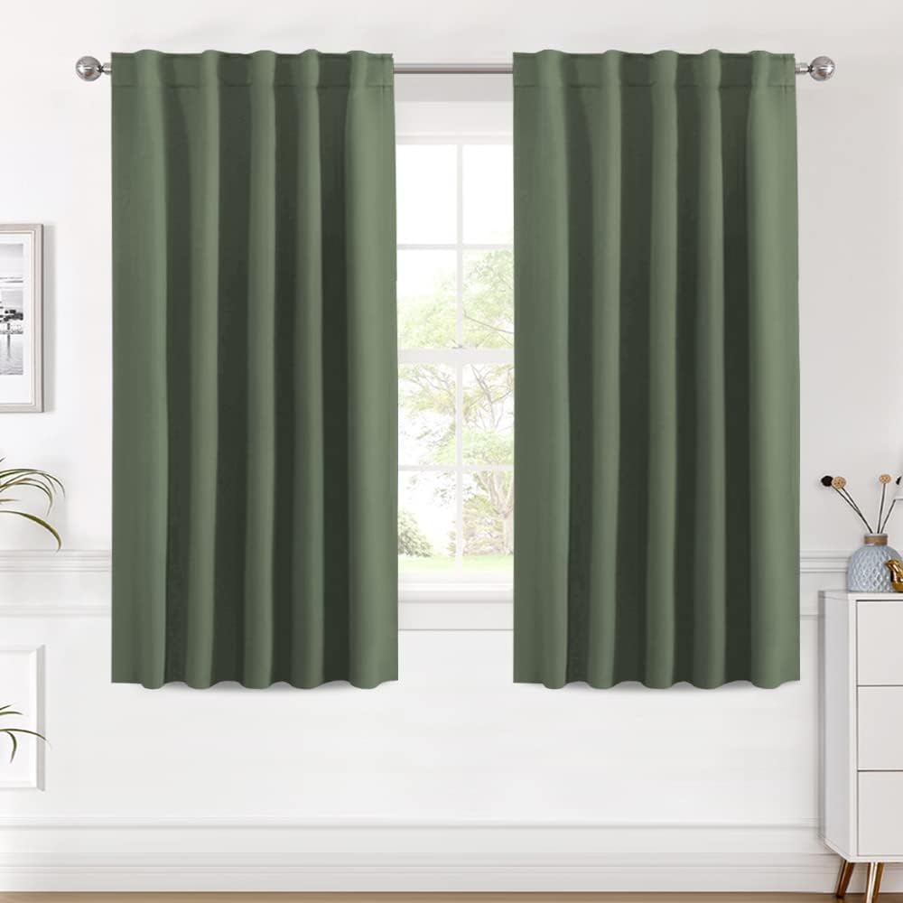 Blackout Thermal Insulated Tab/Rod Pocket Solid Color Curtains