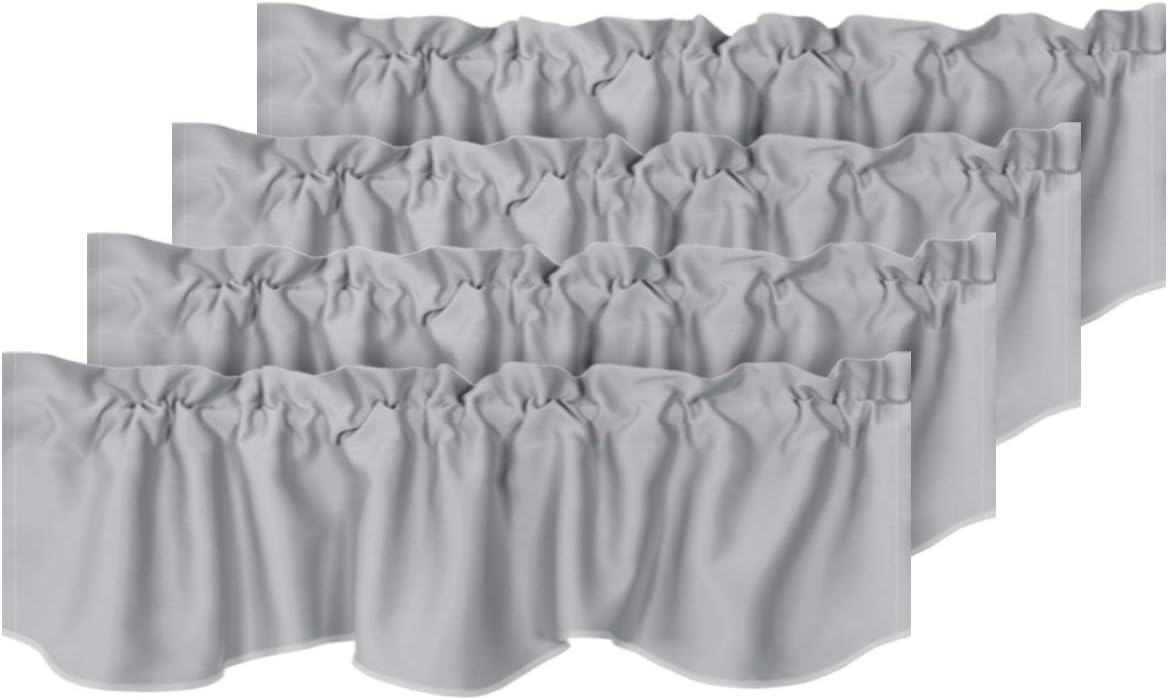 Blackout Rod Pocket Window Valance Solid Curtains