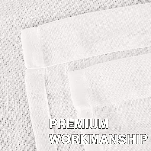 Natural Linen Blended Privacy Sheer Nickel Grommets Curtains