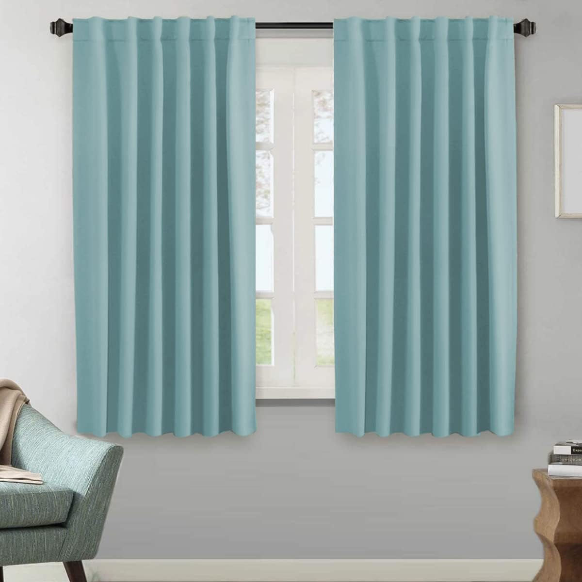 Blackout Thermal Insulated Tab/Rod Pocket Solid Color Curtains